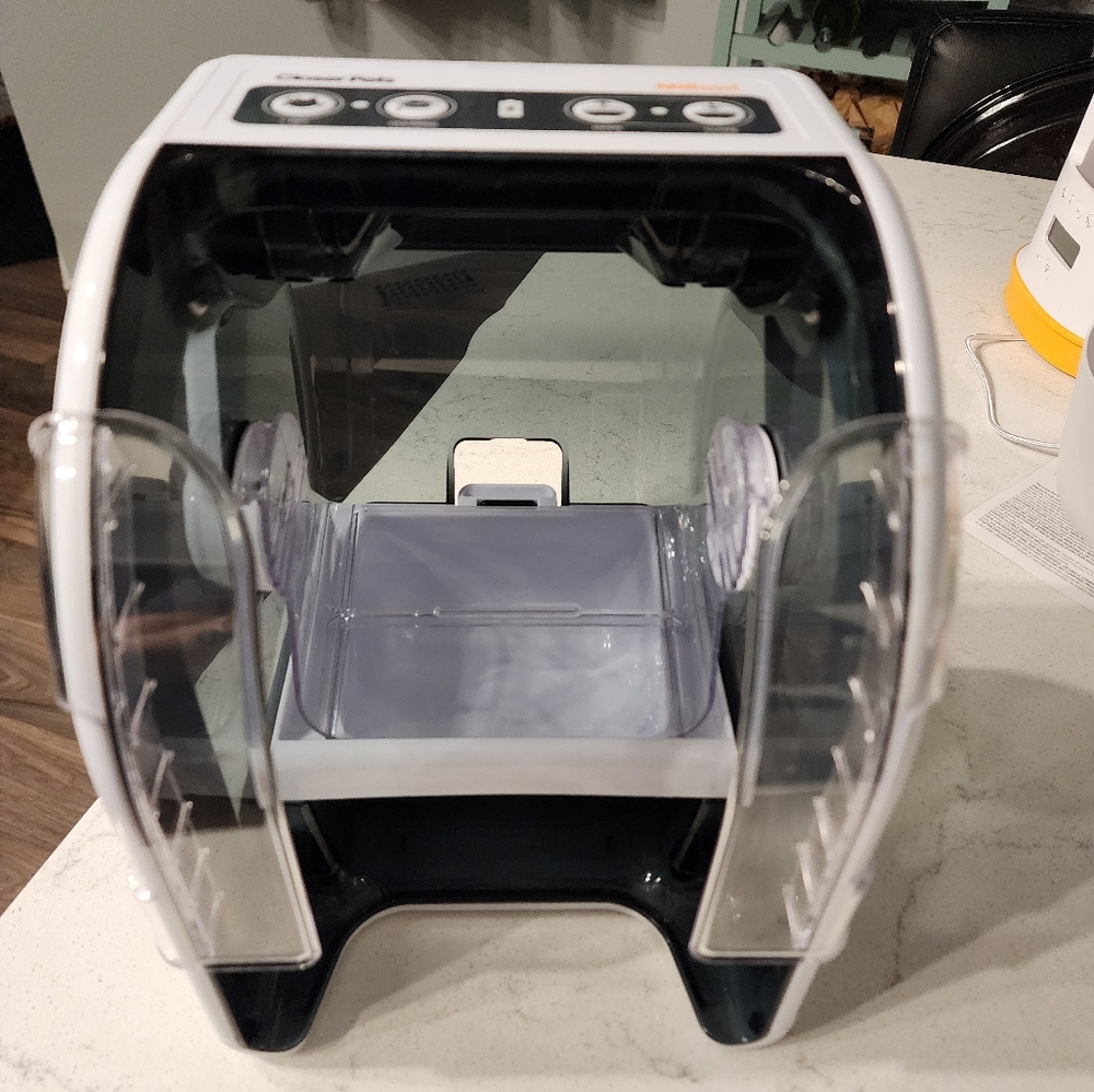 Used microchip pet feeder